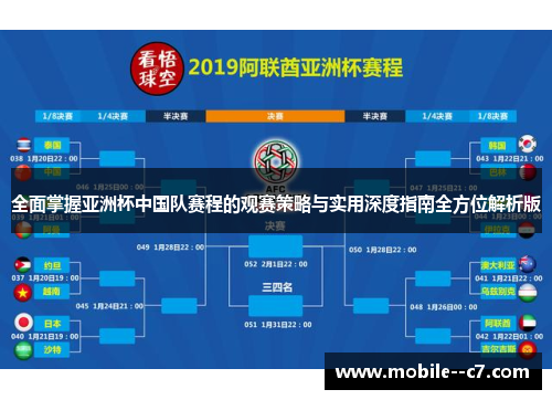 全面掌握亚洲杯中国队赛程的观赛策略与实用深度指南全方位解析版